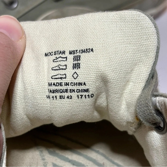 Taos Moc Star Womens Size 11 Distressed Sage Lace Up Shoe Casual Sneaker - Picture 8 of 9